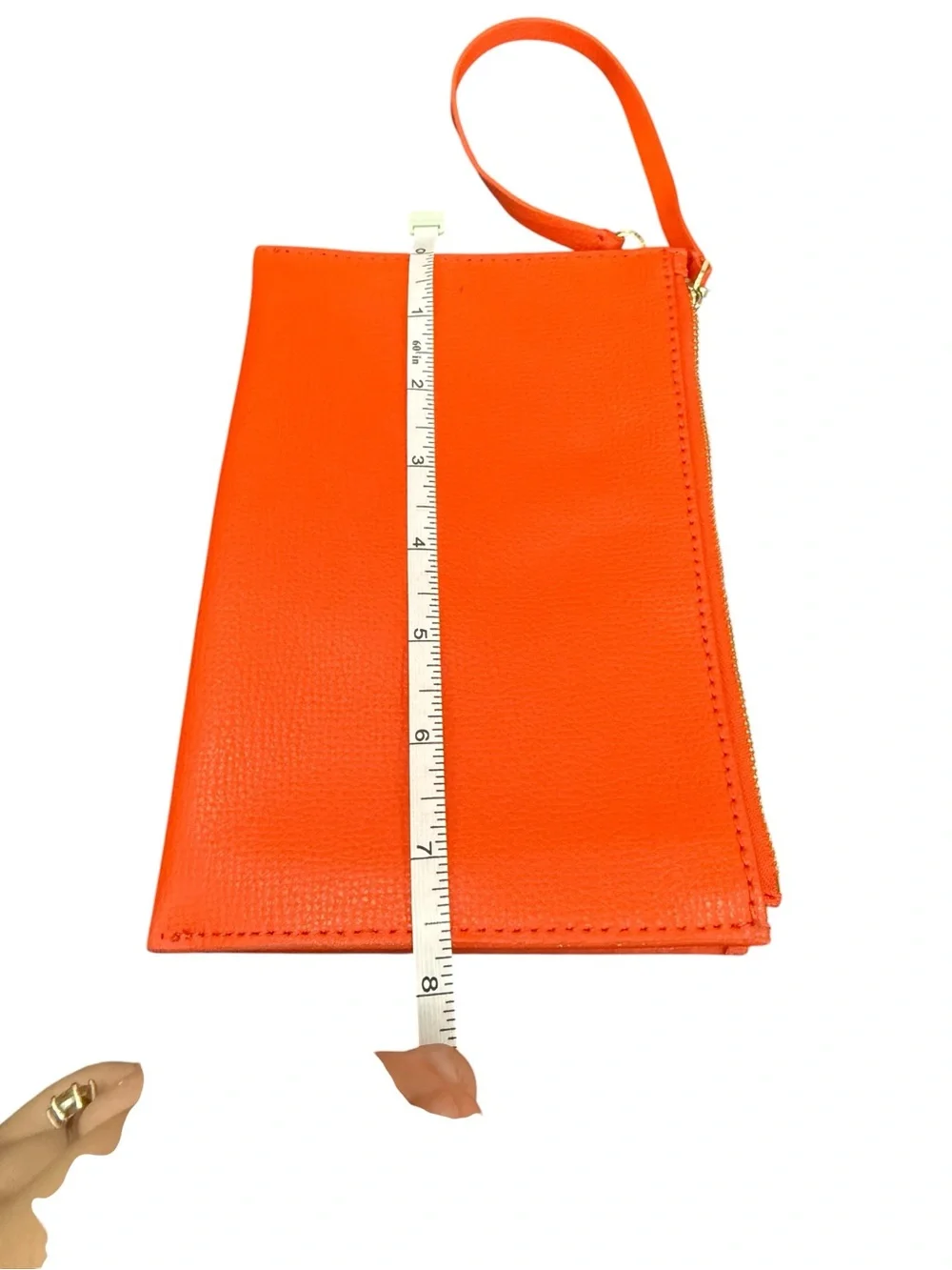 kate spade Orange Leather Wristlet Pouch with Gold Hardware